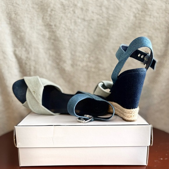 Guess Denim Wedges size 10 - Picture 5 of 11